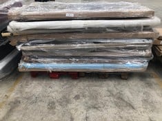 PALLET INCLUDING A VARIETY OF BEDSTEADS AND UPHOLSTERED BASES (MAY BE BROKEN OR INCOMPLETE).