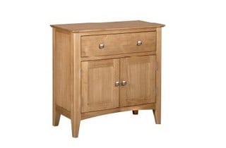 JAYWICK NATURAL WOOD 2 DOOR 1 DRAWER CUPBOARD 780 X 390 X 790