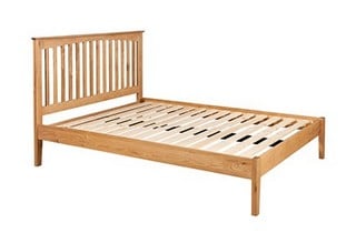 JAYWICK NATURAL WOOD SLATTED BED FRAME 2110 X 1630 X 1150MM (3 BOXES)