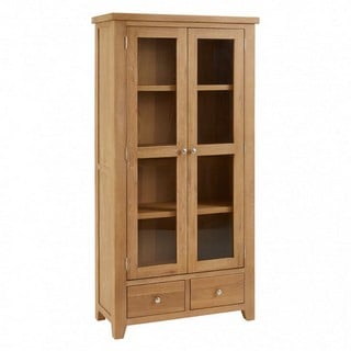 JAYWICK NATURAL WOOD DISPLAY CABINET 830 X 380 X 1840MM