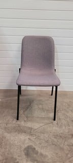 2 X ALBION LIGHT GREY COLOURED SAWANA FABRIC DINING CHAIR