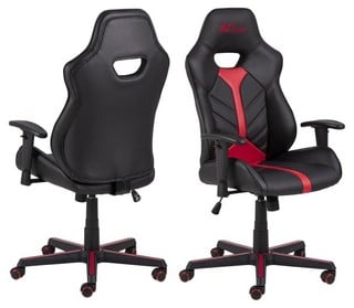 ANDER RED/BLACK LEATHER LOOK MATERIAL GAMING CHAIR