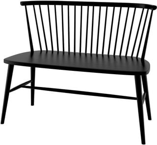 BRAMBRIDGE BLACK COLOURED BEECH WOOD BENCH (W - 1320MM D - 560MM H - 910MM)