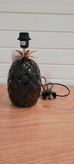 2 X MINSTER STYLISH LIVING BLACK/BRONZE STYLE PINAPPLE LAMPS