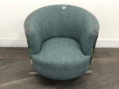 ORLA KIELY LILY ARMCHAIR IN COSMEA BLUE / GREEN - RRP £749