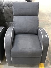 FURNITURE MAXI RECLINER ARMCHAIR IN DARK GREY FABRIC - ITEM NO. 22771