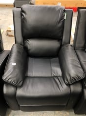 FURNITURE MAXI RECLINER ARMCHAIR IN BONDED LEATHER BLACK - ITEM NO. 23992