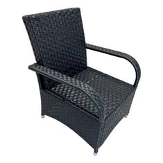 FURNITURE MAXI AURA RANGE 2 GARDEN CHAIRS IN BLACK / GREY - ITEM NO. 24397