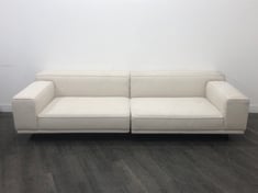 LARGE 3 SEATER SOFA IN CREAM FABRIC - RRP £1845 (LOCATION A)