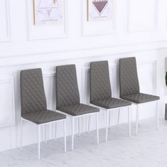 FURNITURE MAXI SET OF CHAIRS WITH POWDER COATING LEGS IN GREY - ITEM NO. 23157