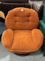 SOL PLUSH SWIVEL LEISURE CHAIR IN ORANGE - RRP £230