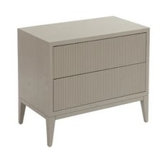 ASTLEY AMUR WIDE BEDSIDE CHEST IN CERAMIC GREY - PRODUCT CODE. 2412 - RRP £681