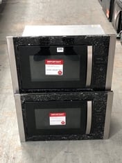 2 X CDA BUILT IN MICROWAVE OVEN WITH GRILL IN BLACK - MODEL NO. VM451SS