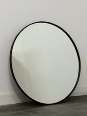 NATIVE MANHATTAN APPROX 100CM ROUND MIRROR WITH FRAME IN BLACK - RRP £103 (LOCATION A)