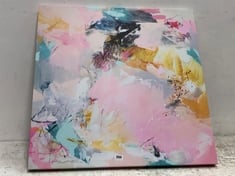 JOHN LEWIS A BRIGHT PINK ABSTRACT PAINTED CANVAS - RRP £110