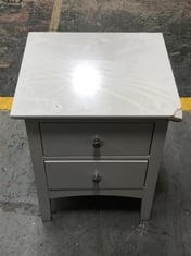 JOHN LEWIS 2 DRAWER BEDSIDE CABINET IN GREY