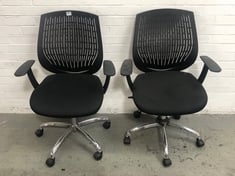 2 X OFFICE CHAIR IN BLACK - TOTAL LOT RRP £192