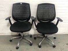 2 X OFFICE CHAIR IN BLACK - TOTAL LOT RRP £192