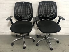 2 X OFFICE CHAIR IN BLACK - TOTAL LOT RRP £192