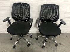 2 X OFFICE CHAIR IN BLACK - TOTAL LOT RRP £192