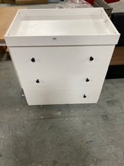 JOHN LEWIS AVERY CHANGING TOP DRESSER IN WHITE - SIZE APPROX (H) 93 X (W) 78.5 X (D) 52 CM - RRP £310