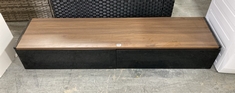 AVF PANORAMA PM160 TV STAND WITH DOUBLE SIDED TOP IN WALNUT / BLACK - RRP £380