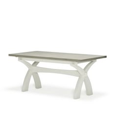 BROMPTON PAINTED ACACIA AND ASH TOP 8 SEATER DINING TABLE - RRP £730