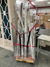 CAGE OF ASSORTED ITEMS TO INCLUDE ANY DAY 16/19MM EXTENDABLE PENCIL PLEAT CURTAIN POLE KIT (CAGE NOT INCLUDED)