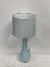 2 X STONE THE CROWS MEDIUM TEARDROP LAMP BASE IN PASTEL MINT WITH LAMP SHADE