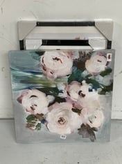 3 X ASSORTED JOHN LEWIS PRINTS TO INCLUDE PALE PINK BOUQUET I CANVAS BY VALERIA MRAVYAN