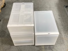 CLOSET ORGANIZING DRAWER MODULAR SYSTEM IN WHITE