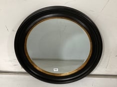 JOHN LEWIS GEORGIAN ROUND WOOD WALL MIRROR IN BLACK / NATURAL