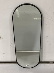 JOHN LEWIS SCANDI LONG OVAL MIRROR WITH FRAME IN BLACK