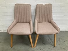 JOHN LEWIS SET OF 2 TORONTO DINING CHAIR IN BEIGE-BROWN - RRP £269