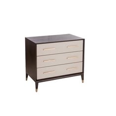 ASTLEY ARNAUDE 3 DRAWER CHEST IN ANTIQUE WOOD / LIGHT GREY - ITEM NO. 8902L - RRP £899 (LOCATION A)