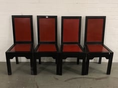 4 X STONE THE CROWS DINING CHAIR - ANTIQUE RED - HEIGHT 102CM - TOTAL RRP £780