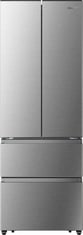 HISENSE FRENCH STYLE TALL 2 DOOR 2 DRAWER FRIDGE FREEZER IN STAINLESS STEEL WITH WATER DISPENSER - MODEL NO. RF632N4WIE - RRP £759 (LOCATION C)