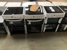 3 X ASSORTED SMASHED OVENS TO INCLUDE HISENSE DOUBLE CAVITY OVEN IN WHITE WITH CERAMIC HOB (SMASHED)