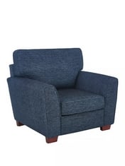 HOPTON FABRIC ARMCHAIR IN NAVY - RRP £649