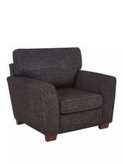 HOPTON FABRIC ARMCHAIR IN BLACK - RRP £649