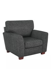 HOPTON FABRIC ARMCHAIR IN GREY - RRP £649