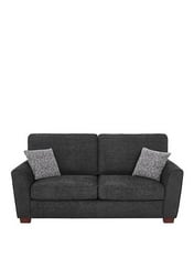 HOPTON 4 SEATER SOFA IN CHARCOAL FABRIC - RRP £417 (LOCATION D)