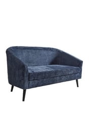 HOLLY 2 SEATER SOFA IN NAVY FABRIC - RRP £299 (LOCATION D)