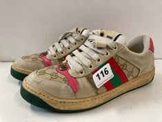 GUCCI GG SCREENER SNEAKERS - BEIGE/MULTI SIZE 37