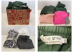 BOX OF ASSORTED ADULTS CLOTHING TO INCLUDE IN THE STYLE WOMEN'S JOGGERS - DARK GREEN SIZE S