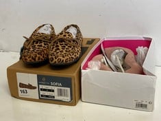 WOMENS BODEN REAL LEATHER PINK POINTED HEELS SIZE 4 AND MORETTA SOFIA LEOPARD PRINT SHIRES MOCCASINS WITH ITALIAN SUEDE LEATHER SIZE 6