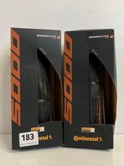 2 X CONTINENTAL GRAND PRIX 5000 BLACK/TRANSPARENT TUBELESS RACING BIKE TIRES