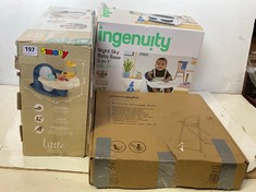 3 X ASSORTED BABY ITEMS TO INCLUDE INGENUITY NIGHT SKY BABY BASE 2-IN-1