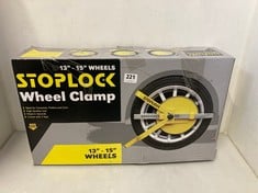 TURNART PREMIUM CAR LOCK AND STOPLOCK WHEEL CLAMP 13"-15" WHEELS