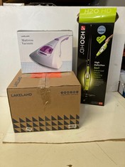 3 X ASSORTMENT OF HOME APPLIANCES TO INCLUDE H20 HD HIGH DEFINITION STEAM CLEANER